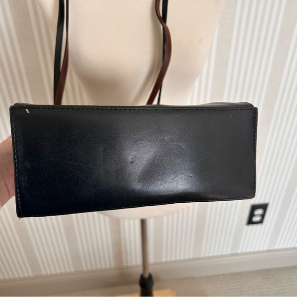 Vintage Jay Herbert Brown Black Leather Crossbody Bag Handmade in Florence Italy - Picture 12 of 14